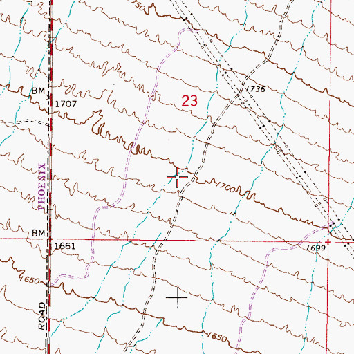 Topographic Map of El Dorado Private School, AZ