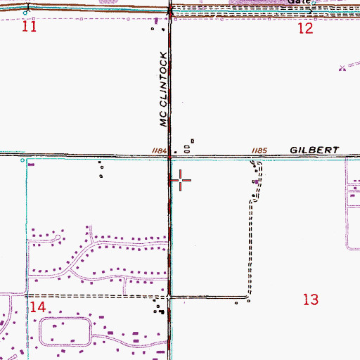 Topographic Map of D W Higgins Institute, AZ