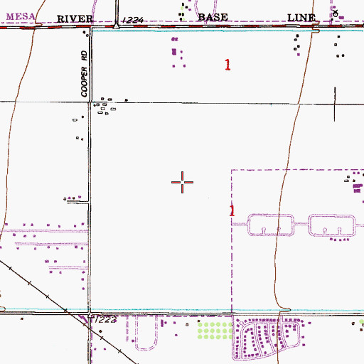 Topographic Map of Oak Tree Elementary School, AZ