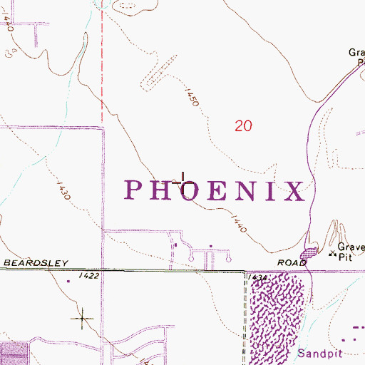Topographic Map of Esperanza Elementary School, AZ