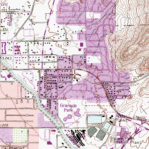Topographic Map of Lincoln Heights Christian School, AZ