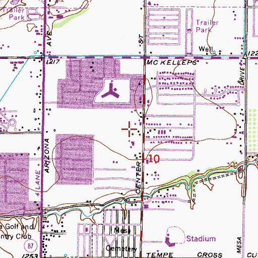 Topographic Map of Good Earth Montessori School, AZ
