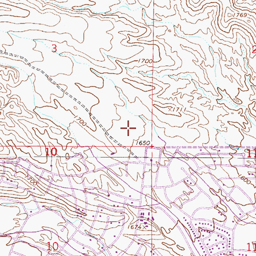 Topographic Map of Fountain Hills Middle School, AZ