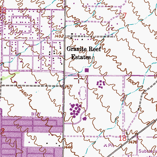 Topographic Map of Mesa Academy for Advanced Studies, AZ