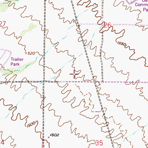 Topographic Map of Superstition High School, AZ