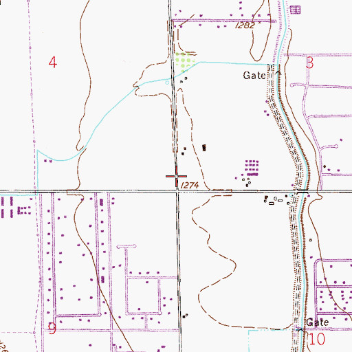 Topographic Map of Gilbert Classical Academy, AZ