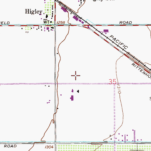 Topographic Map of Chaparral Elementary School, AZ