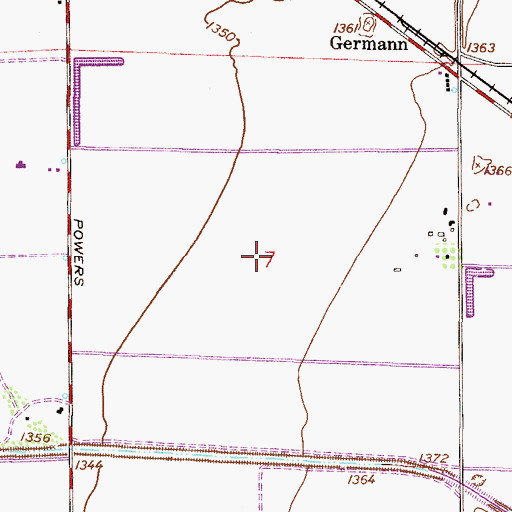 Topographic Map of Cortina Elementary School, AZ