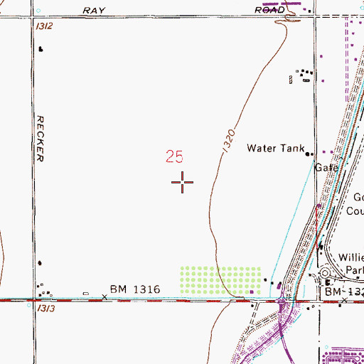 Topographic Map of Gateway Pointe Elementary School, AZ