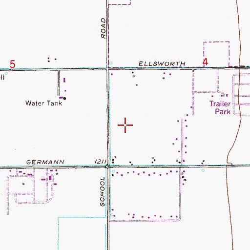 Topographic Map of Hamilton Preparatory School, AZ