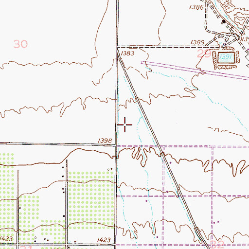 Topographic Map of Newell Barney Junior High School, AZ