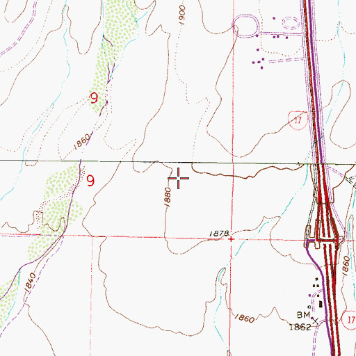 Topographic Map of Canyon Springs School, AZ