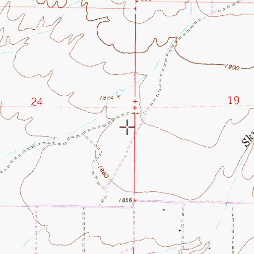 Topographic Map of Diamond Canyon School, AZ