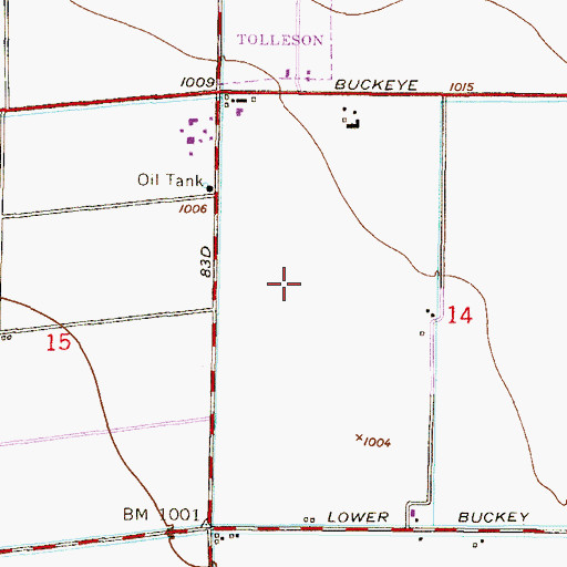 Topographic Map of Sun Canyon Elementary School, AZ