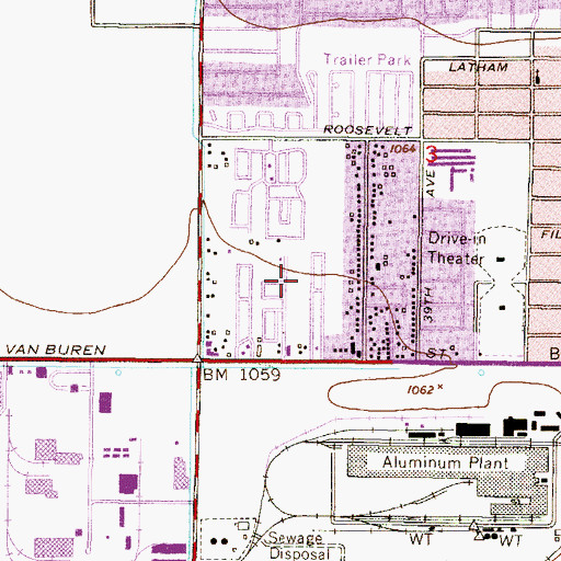 Topographic Map of Moya Elementary School, AZ