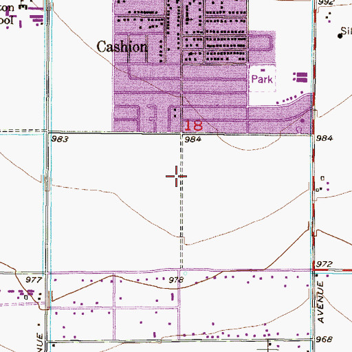 Topographic Map of Quentin Elementary School, AZ