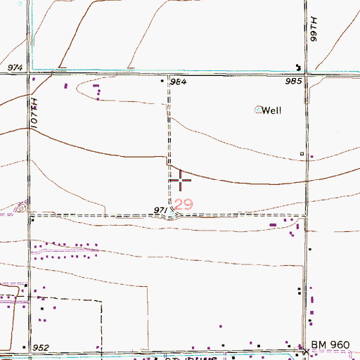 Topographic Map of Tres Rios Elementary School, AZ