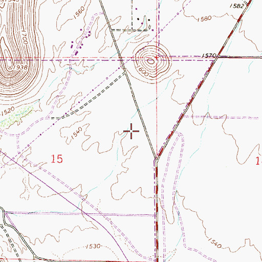Topographic Map of Mountain Trail Middle School, AZ