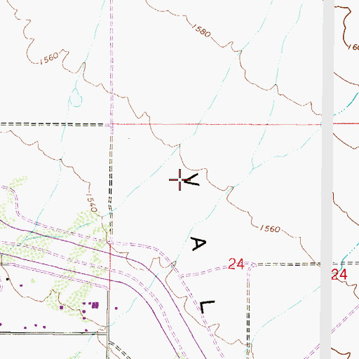 Topographic Map of Pinnacle High School, AZ