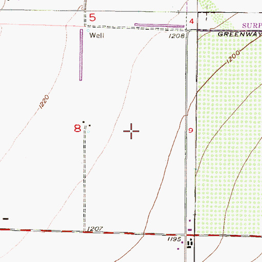 Topographic Map of Ashton Ranch Elementary School, AZ