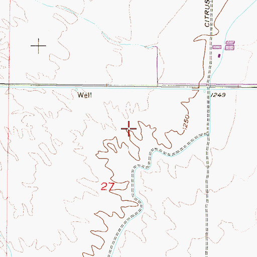 Topographic Map of Mountain View School, AZ