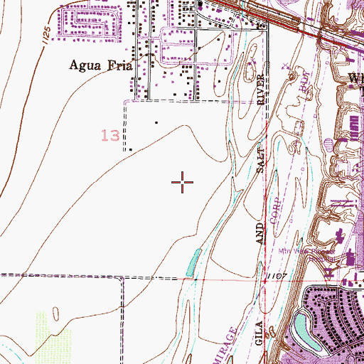Topographic Map of Riverview School, AZ