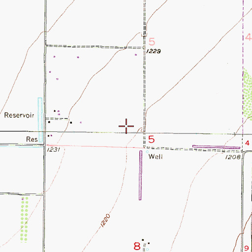 Topographic Map of Valley Vista High School, AZ