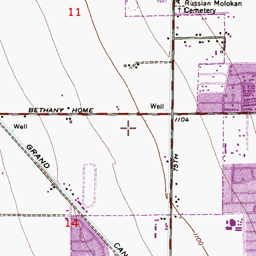 Topographic Map of Coyote Ridge School, AZ