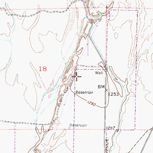 Topographic Map of Zuni Hills Elementary School, AZ