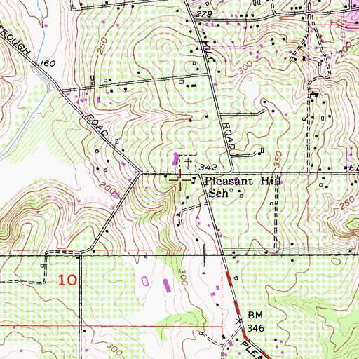 Topographic Map of Pleasant Hill Christian School, CA