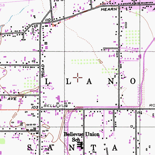 Topographic Map of Midrose High School, CA