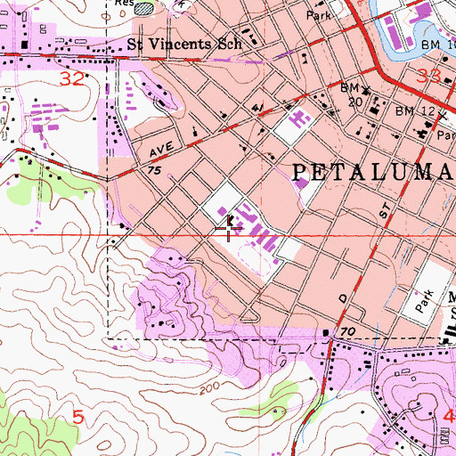 Topographic Map of Carpe Diem High School, CA