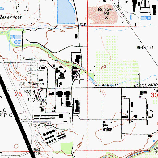 Topographic Map of Sonoma County Regional Occupational Program School, CA
