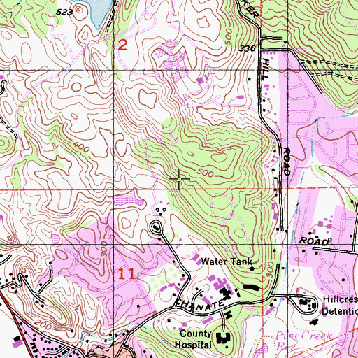 Topographic Map of Hidden Valley Satellite School, CA