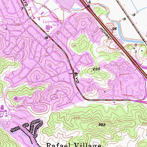 Topographic Map of Good Shepherd Lutheran School, CA