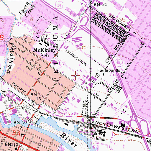 Topographic Map of Live Oak Charter School, CA