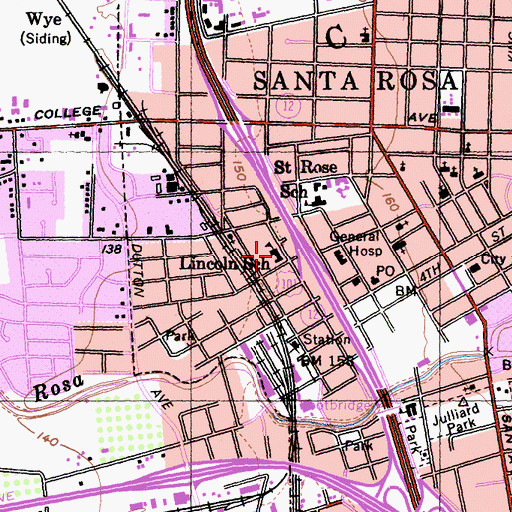 Topographic Map of Kid Street Learning Center Charter School, CA