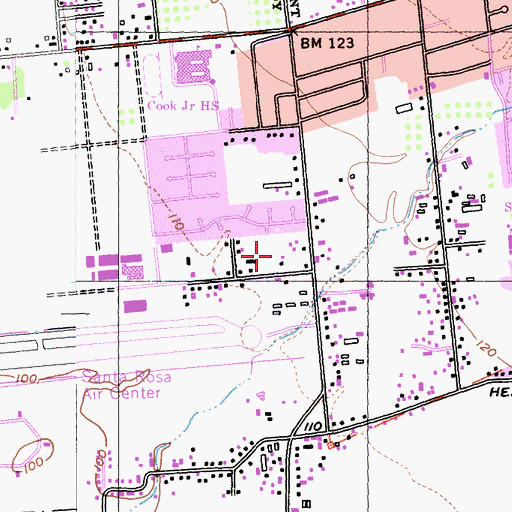 Topographic Map of Robert L Stevens Elementary School, CA