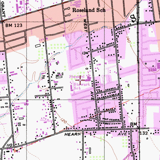 Topographic Map of Roseland Accelerated Middle School, CA