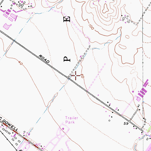Topographic Map of Santa Rosa Junior College Petaluma Campus, CA