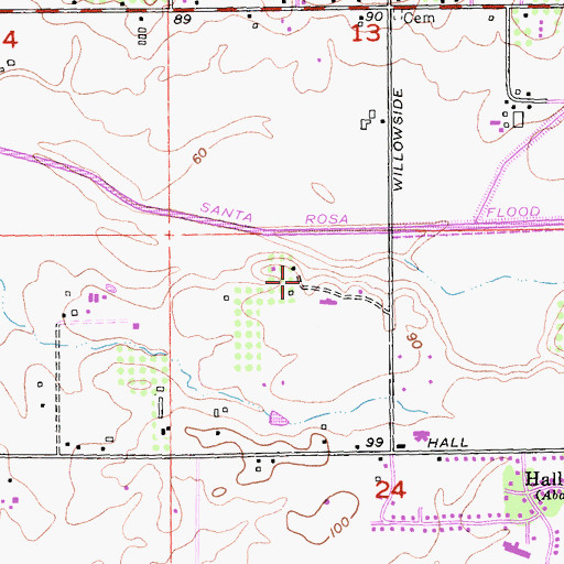 Topographic Map of Summerfield Waldorf School, CA