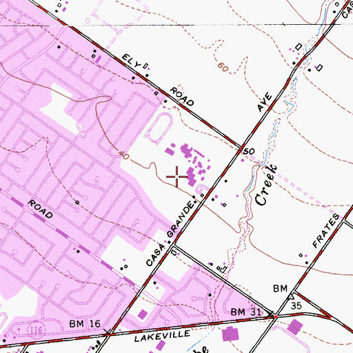 Topographic Map of Sonoma Mountain High School, CA