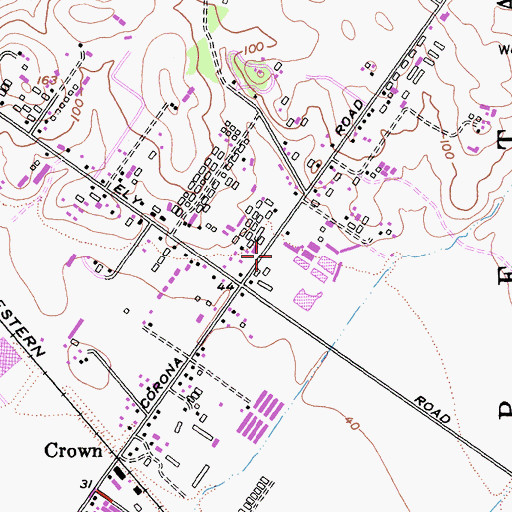Topographic Map of Corona Creek Elementary School, CA