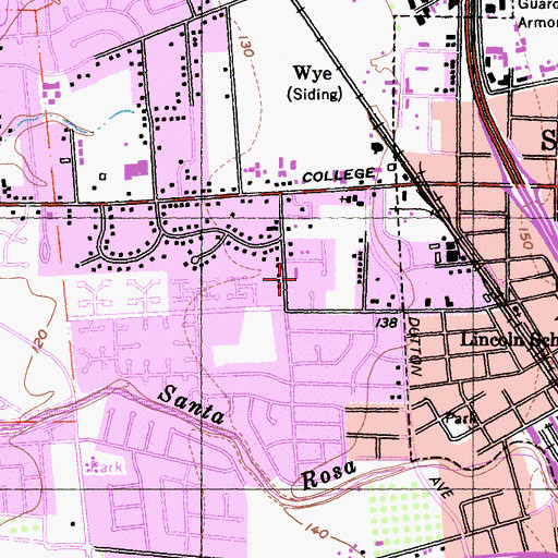 Topographic Map of Open Bible Christian Academy, CA