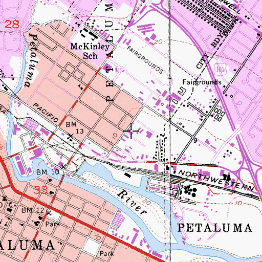 Topographic Map of Valley Oaks Alternative High School, CA