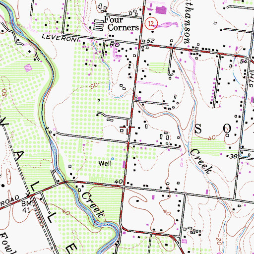 Topographic Map of The Presentation Catholic School, CA