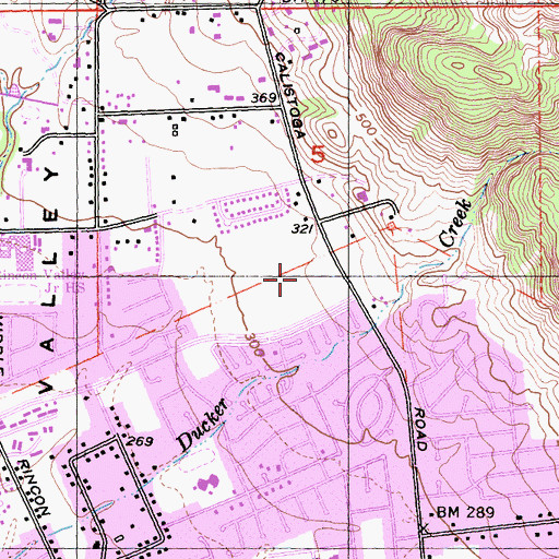 Topographic Map of Maria Carrillo High School, CA