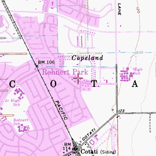 Topographic Map of Community Day School, CA
