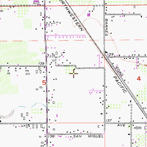 Topographic Map of Piner - Olivet Charter School, CA