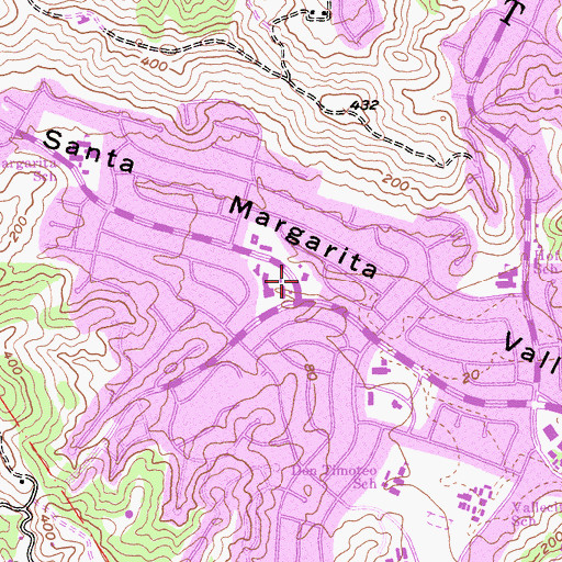 Topographic Map of Montessori de Terra Linda School, CA
